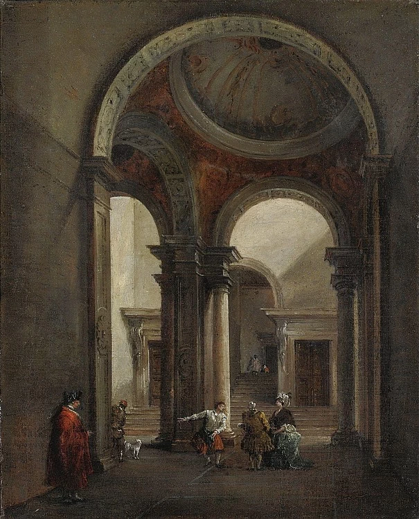 Sottoportico con figure